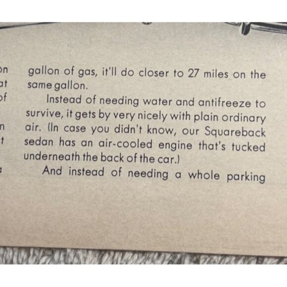 1967 VW Squareback Sedan Wagon Comparison Volkswagen Original Magazine Ad - Picture 4 of 10